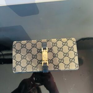Gucci Black and Gold Women's Wallet Authentic